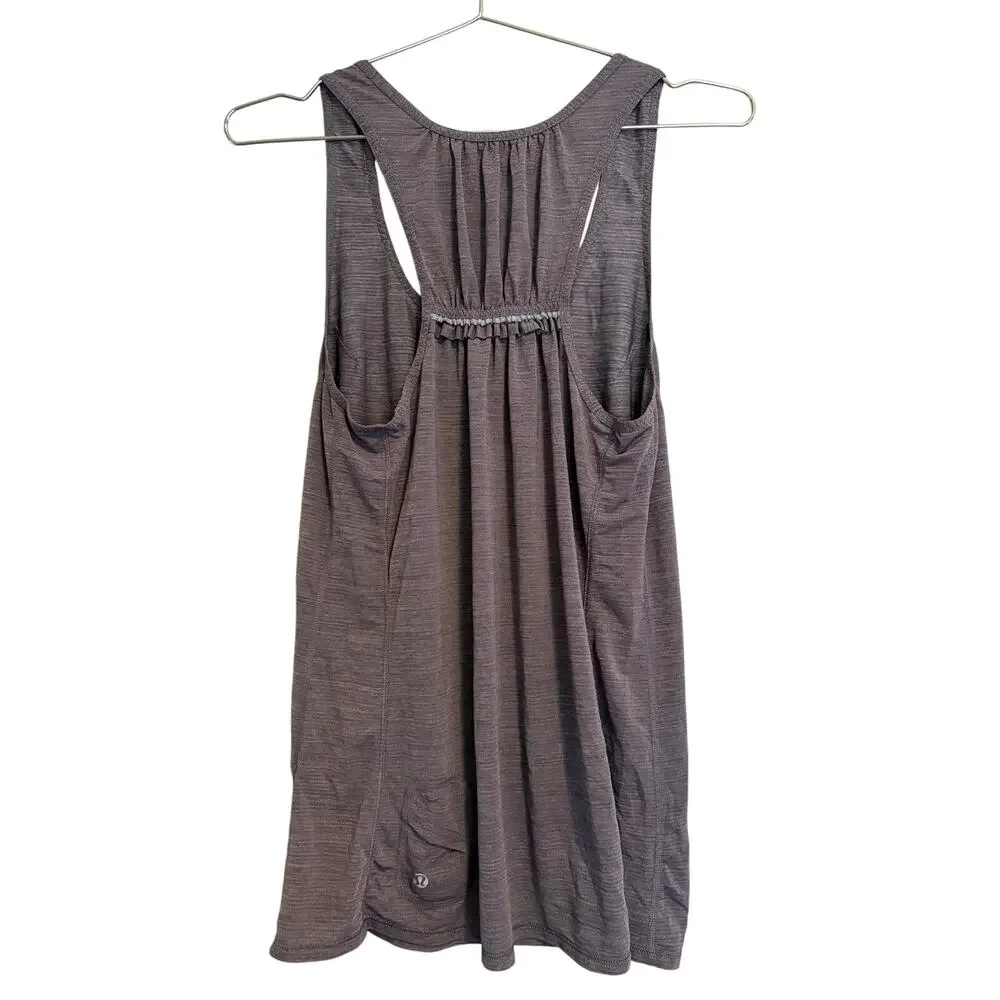 Lululemon Silver Reflective Racerback Tank Singlet Top Lavender 6